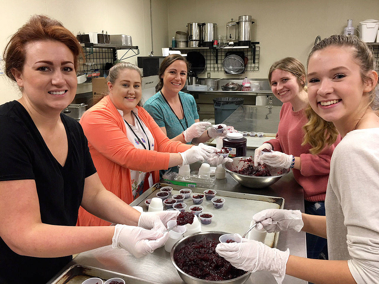 From left: Cody Purcell, Shannon Reynolds, Whitney Johnson, Molly Goodrich, Emma Harrison