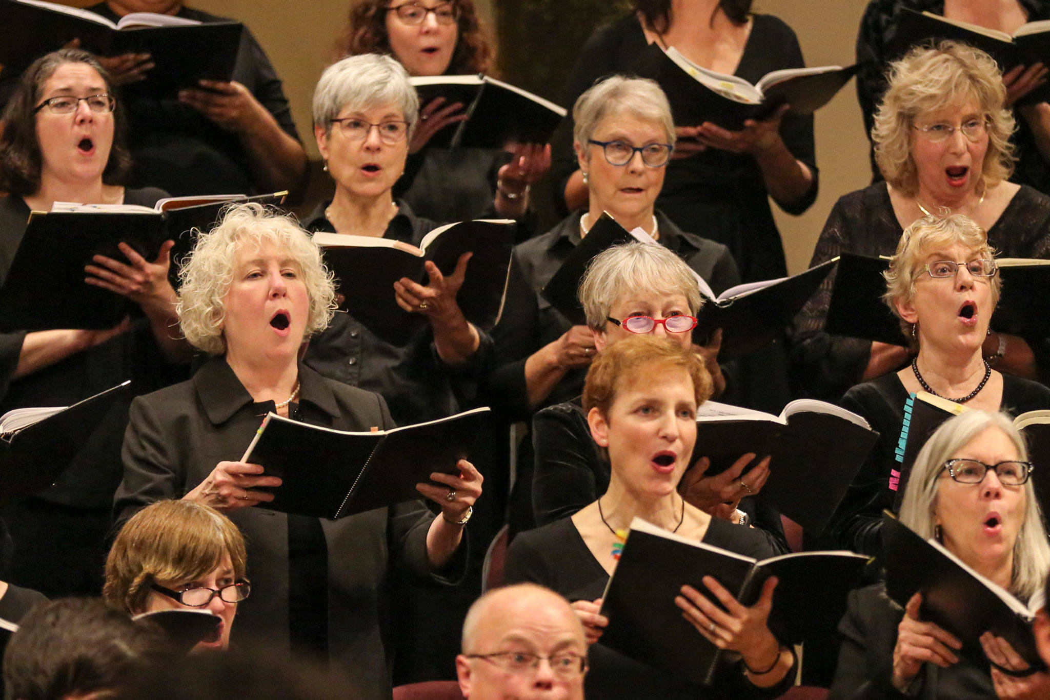 Members of the Northwest Chorale perform Handel’s “Messiah” on Dec. 9 at Edmonds United Methodist Church in Edmonds. (Kevin Clark / The Herald)