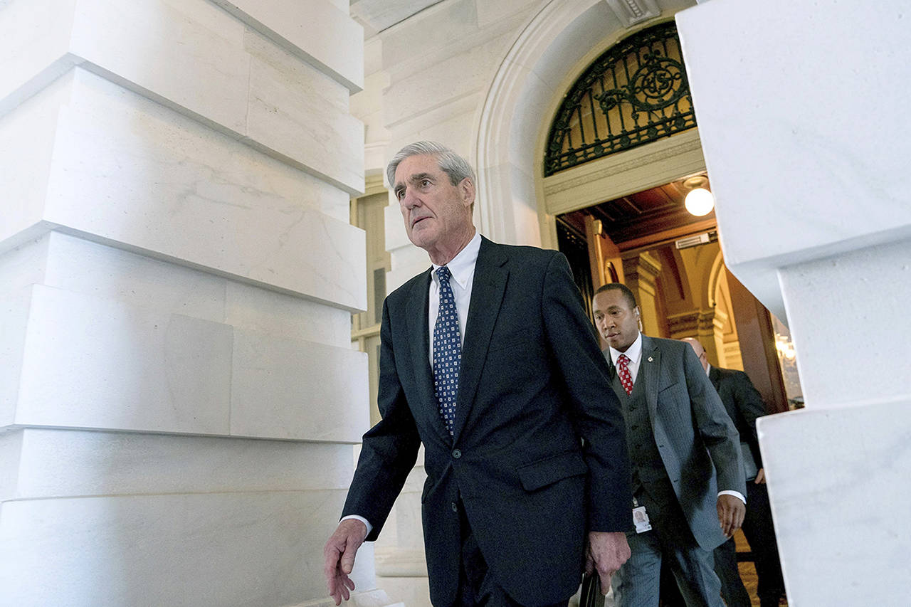 Special Counsel Robert Mueller departs Capitol Hill following a closed door meeting in Washington in June. (AP Photo/Andrew Harnik)