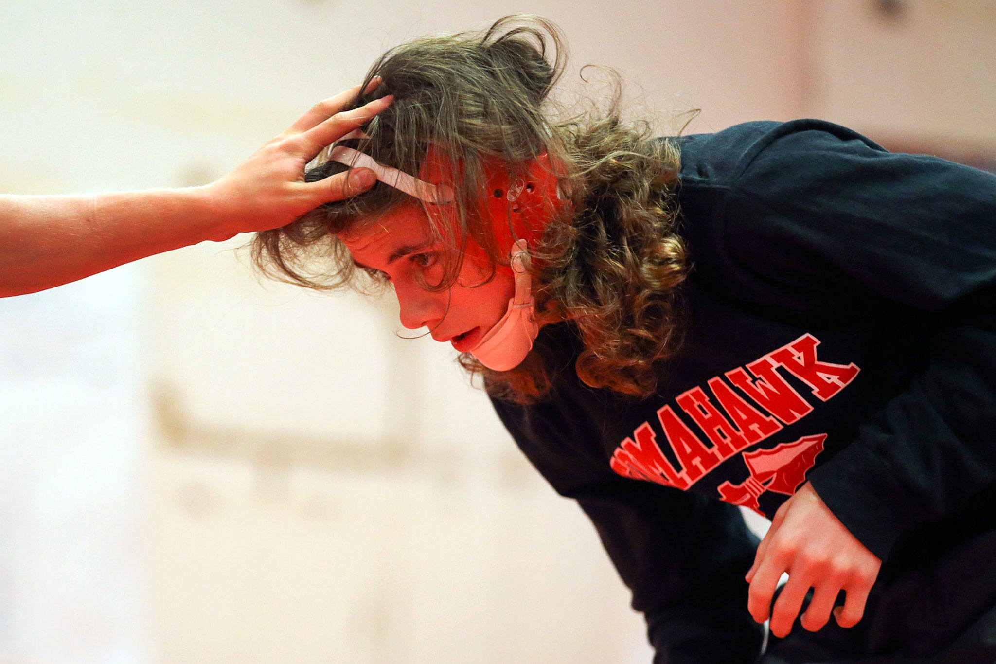 Cole Daurie, Marysville Pilchuck wrestler. He fourth place at the 3A state tournament at 106 pounds and is aiming for a state title this year. (Kevin Clark / The Herald)