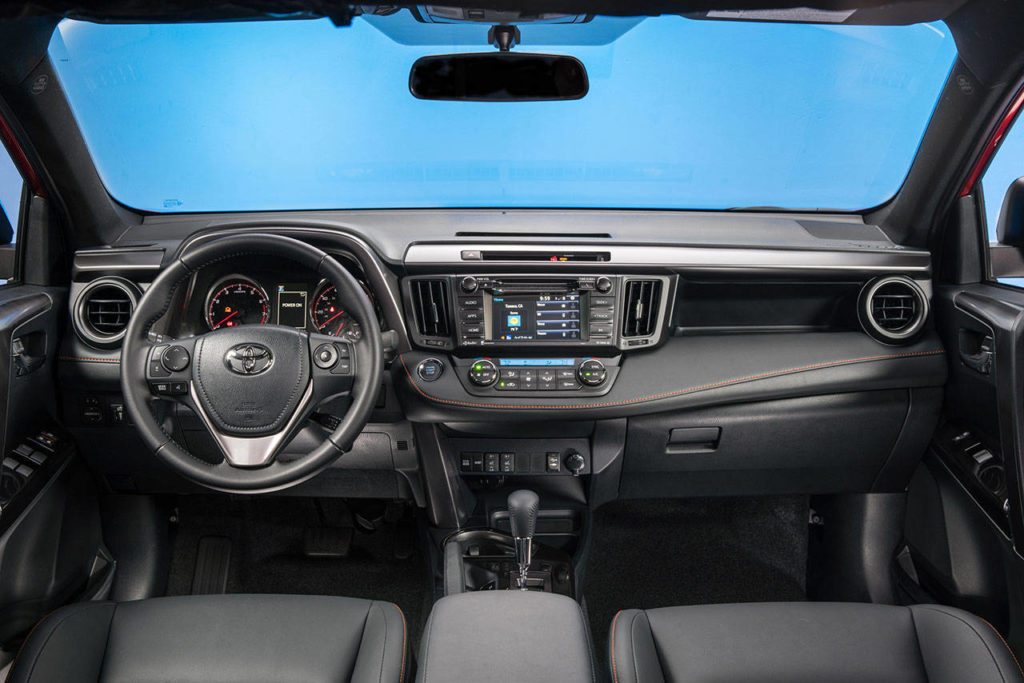 Toyota’s Entune infotainment system featuring Premium JBL audio with integrated navigation and app suite is standard on the 2017 RAV4 Platinum model. (Manufacturer photo)
