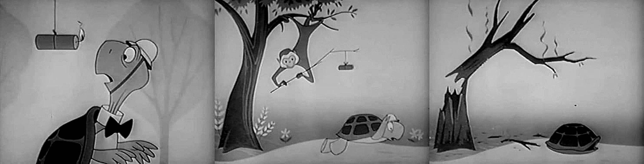 Bert the Turtle offers kids in 1955 the best advice that American authorities had in their tool belts: If a nuke explodes near you, cover your head. (Civil Defense Administration)
