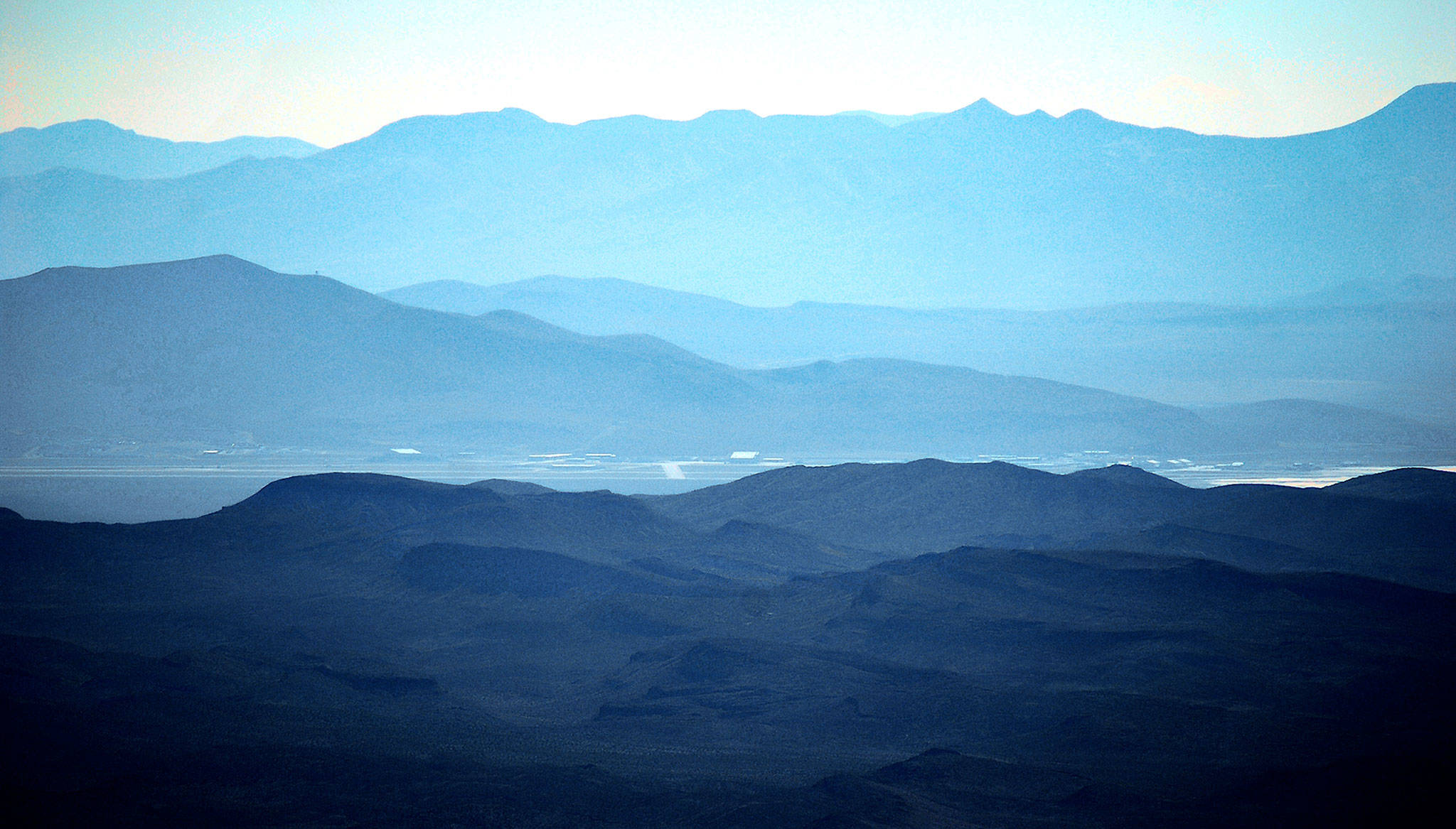 Area 51 in Nevada as seen from Tikaboo Peak. (Geckow via Wikimedia Commons)