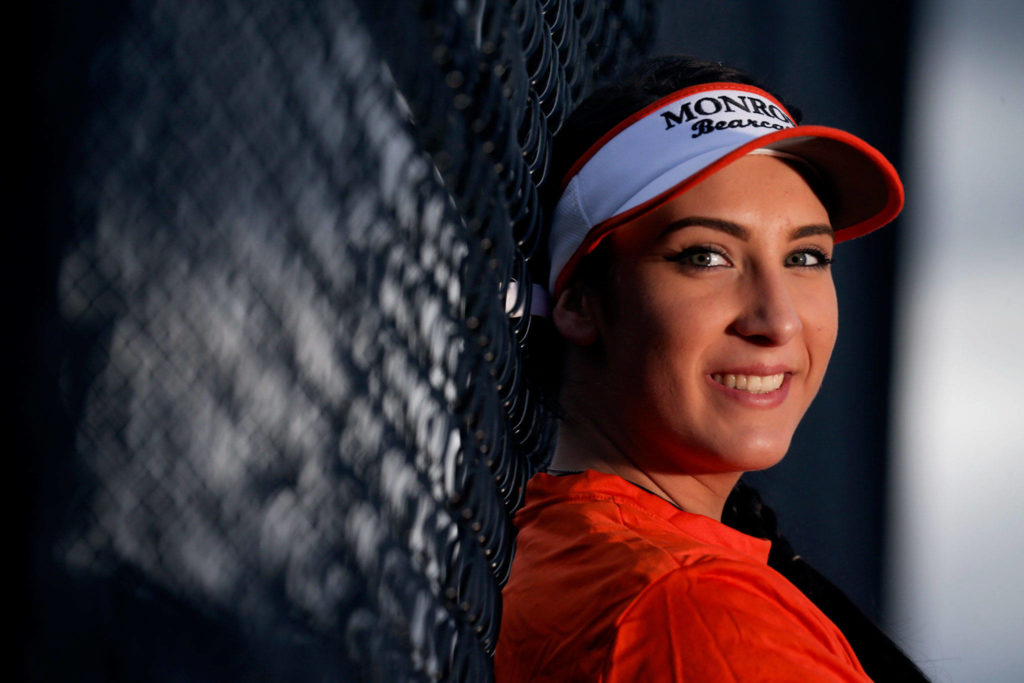 Morgan Allen, a senior at Monroe High, will continue her career at the University of Washington. (Kevin Clark / The Herald)