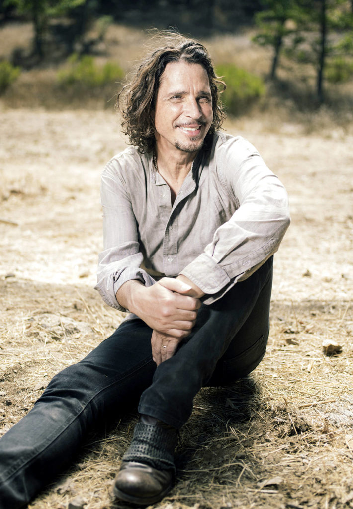 In this July 29, 2015 photo, Chris Cornell poses for a portrait to promote his album, “Higher Truth,” at The Paramount Ranch in Agoura Hills, California. (Casey Curry/Invision/AP, File)
