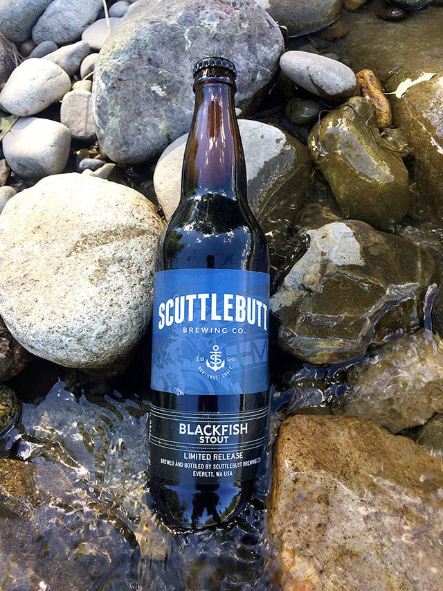 Scuttlebutt Brewery’s Blackfish Stout was brewed to be poured at the U.S. Navy’s commissioning ceremony for the USS Washington, the state’s newest fast attack submarine. (Scuttlebutt Brewery)