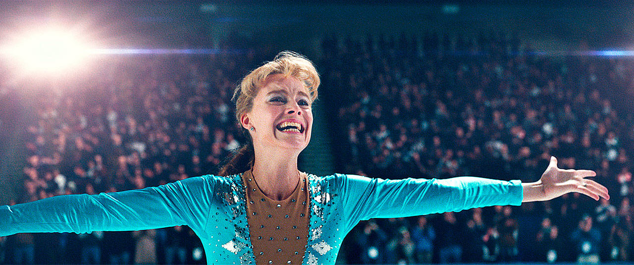 Margot Robbie portrays Tonya Harding in “I, Tonya.” The Austrialian actress learned to ice skate for her role as the two-time Olympian skater. (Neon)