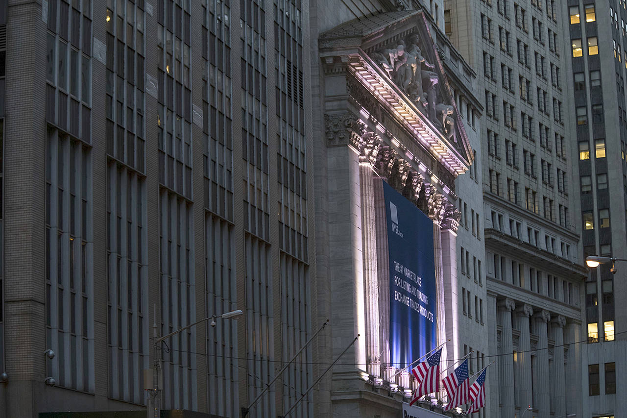 This 2016 photo shows the New York Stock Exchange in Lower Manhattan. (AP Photo/Mary Altaffer, File)