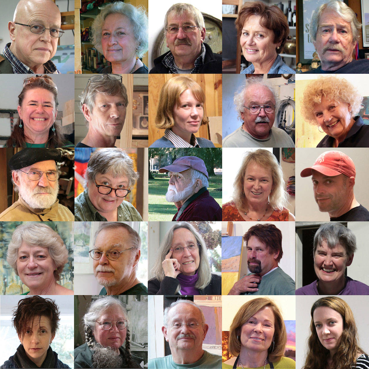 Photographs of artists and their studios in the new book, &quot;Artists of Whidbey Island: Vision, Space, Work, Resolution&quot; by Don Wodjenski. Individual identifications available upon selection of photos
