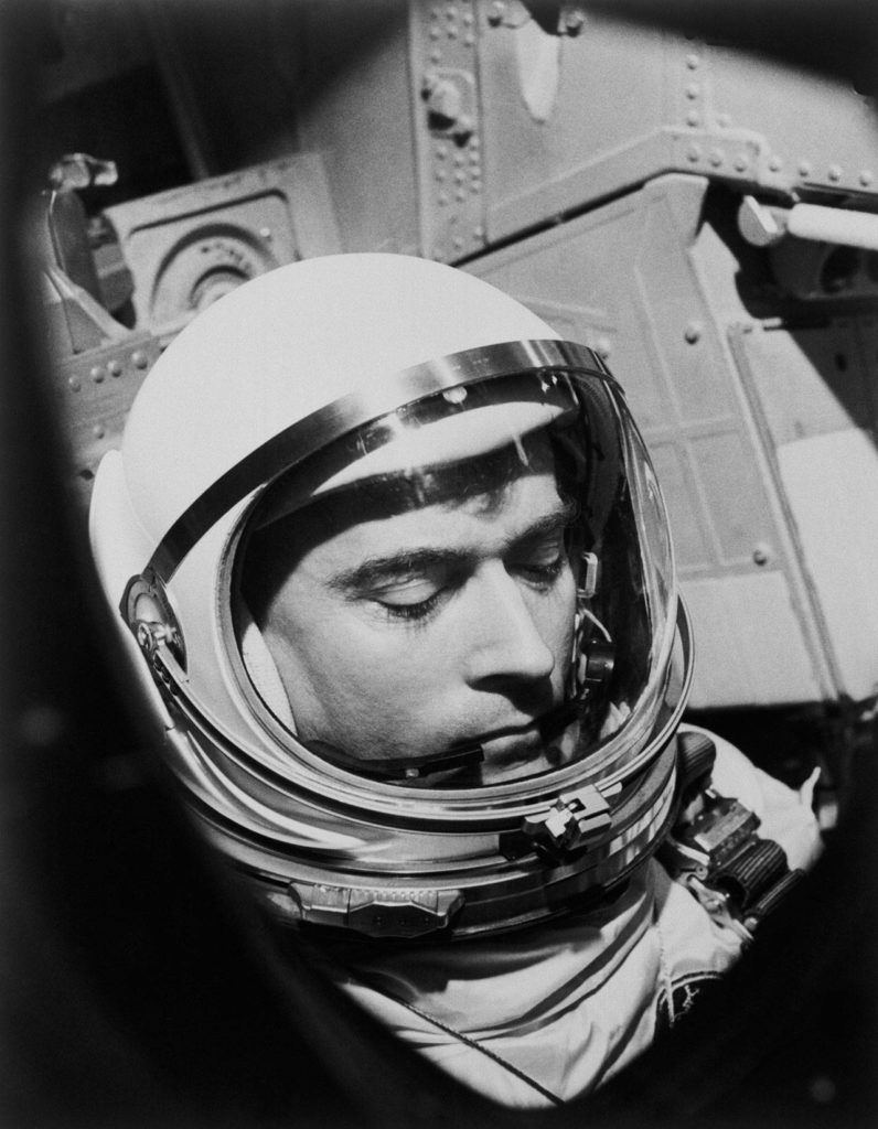 This 1965 photo made available by NASA shows John Young during the Gemini 3 mission. NASA says the astronaut, who walked on the moon and later commanded the first space shuttle flight, died on Friday, Jan. 5, 2018. He was 87. (NASA via AP)
