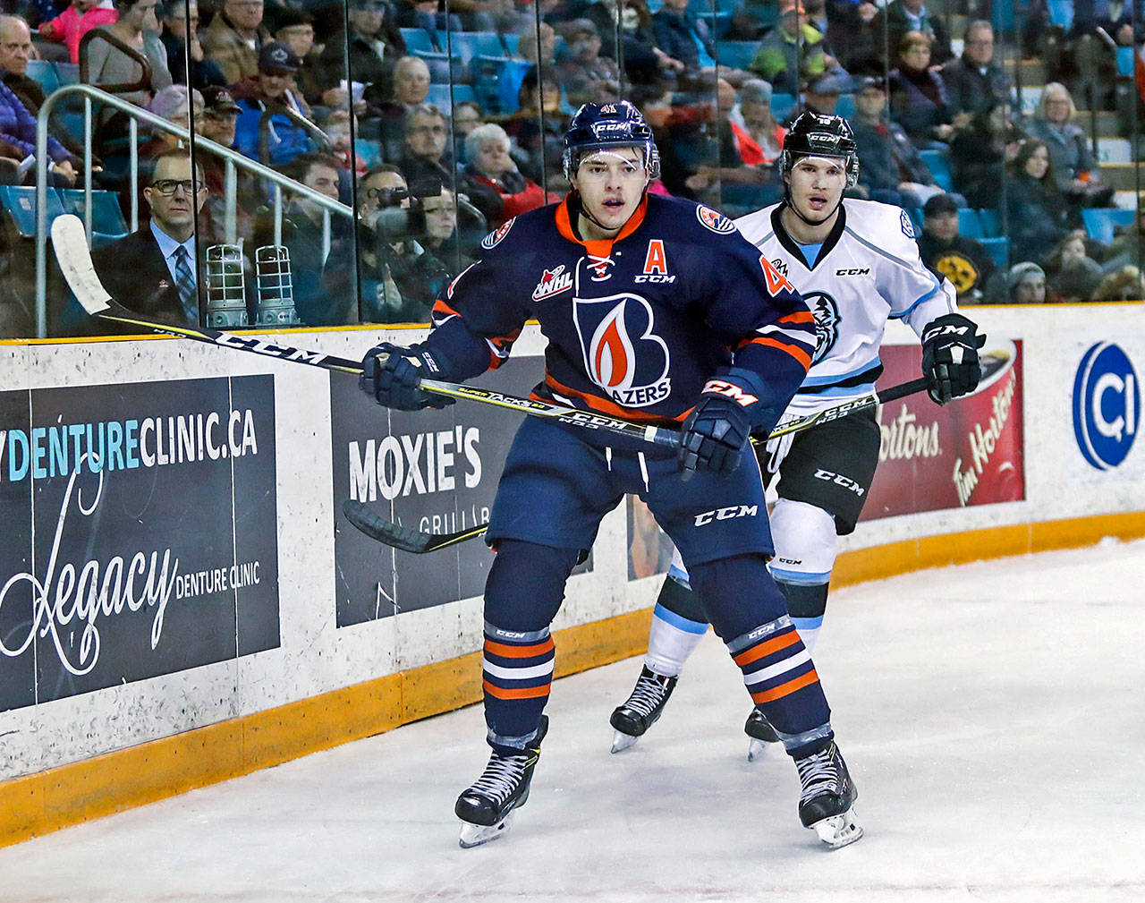 Garrett Pilon had 18 goals and 26 assists in 39 games with the Kamloops Blazers this season. (Kamloops Blazers photo)