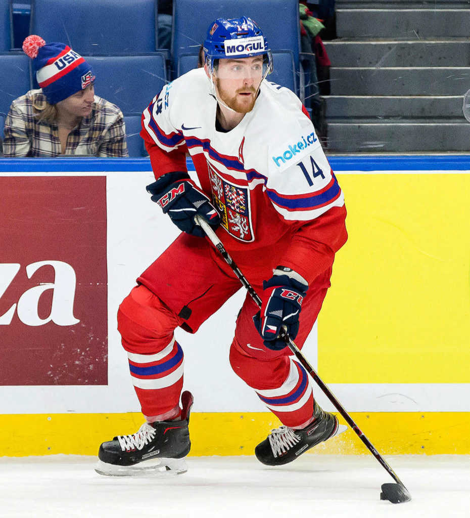 Ondrej Vala played for the Czech Republic in the recent World Junior Hockey Championships in Buffalo, New York. (Photo by Christopher Mast)
