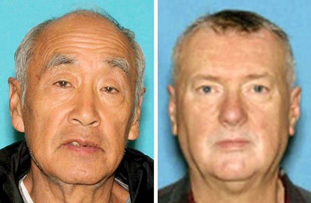 Paul Isamu Yoshihara (left) and Rick Metzger. Both Everett men are missing.