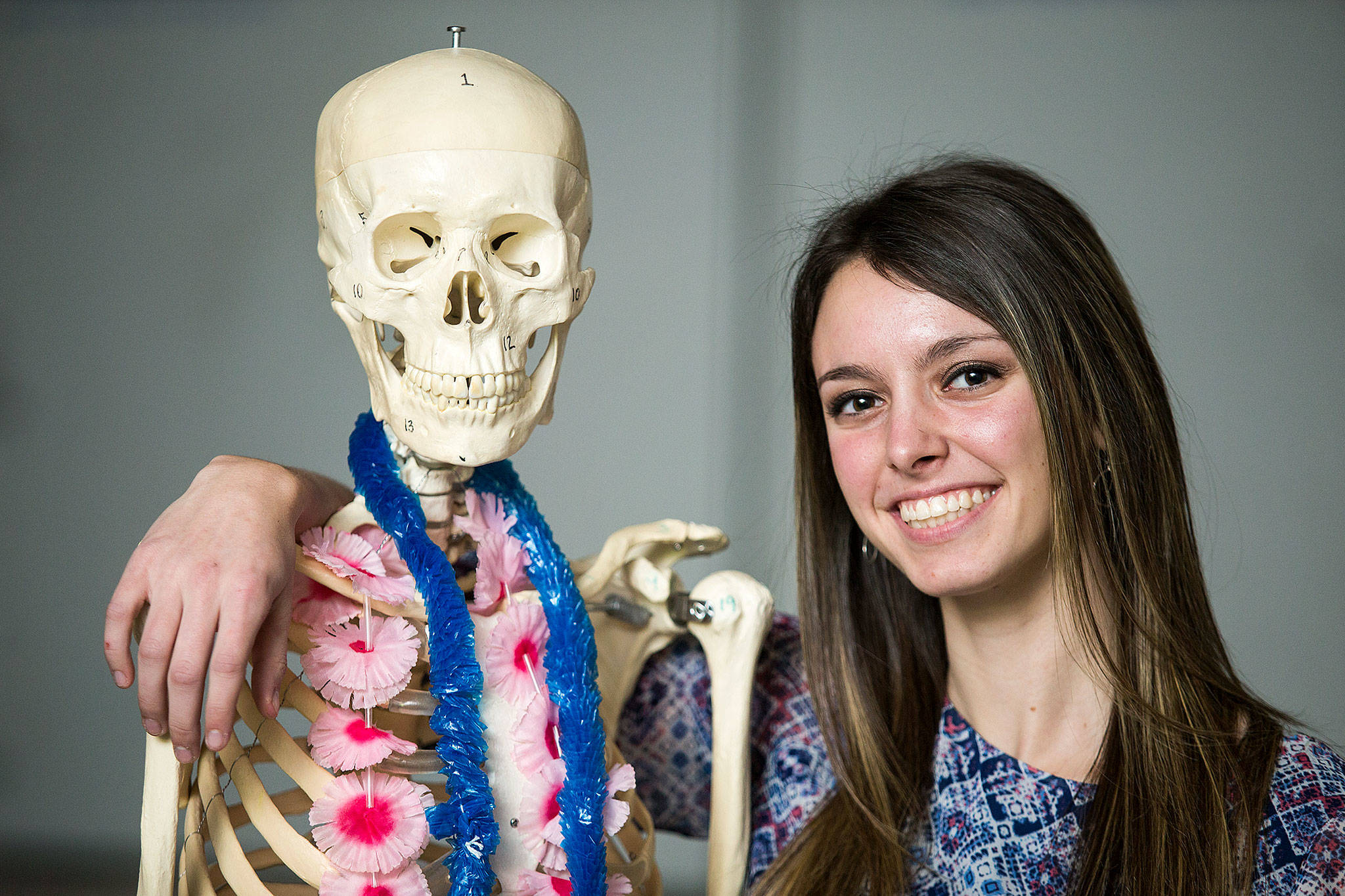 Marysville Pilchuck senior Cheyenne Coe is a driven student whose heart is sold on becoming a medical professional. Coe, 18, cites the October 2014 shootings at the high school as one part of her emotional drive to become an emergency room nurse. (Andy Bronson / The Herald)