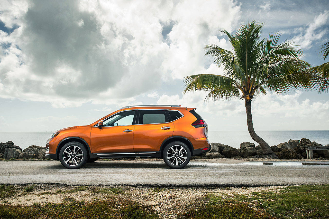 The 2018 Nissan Rogue has seating for up to five people. With the rear seat folded, up to 70 cubic feet of cargo space is available. (Manufacturer photo)