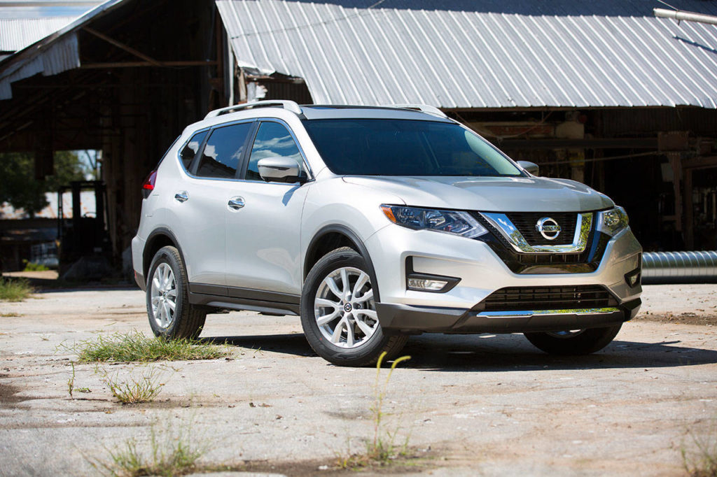 The 2018 Nissan Rogue offers a new ProPILOT Assist driver assistance system designed to keep the car lane-centered, at a set speed and a set distance from the vehicle ahead. (Manufacturer photo)

