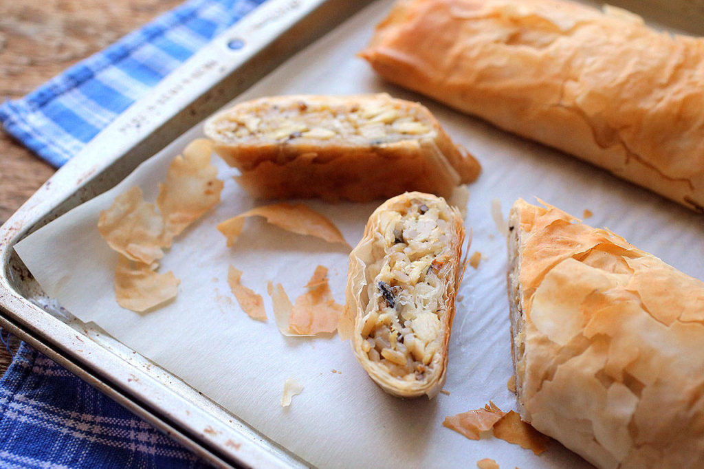 Have strudel for dinner with this chicken and wild rice strudel sheet-pan recipe. (Cristina M. Fletes/St. Louis Post-Dispatch)
