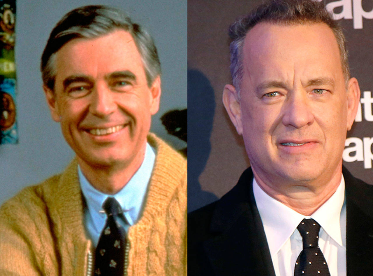Tom Hanks will portray Fred Rogers of “Mister Rogers” fame in an upcoming biopic called “You Are My Friend.” (Associated Press photos)