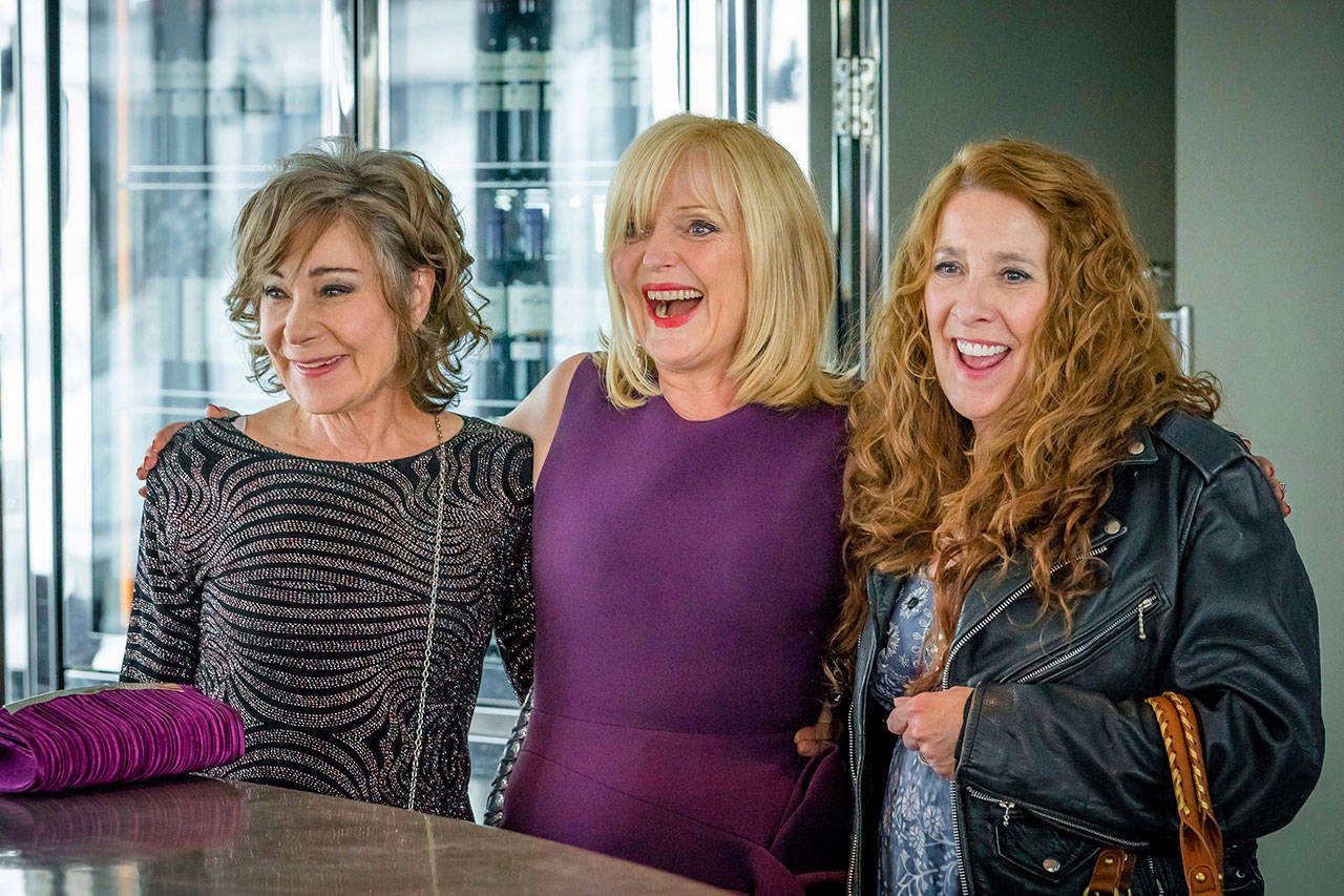 Zoe Wanamaker (from left), Miranda Richardson and Phyllis Logan star in the series “Girlfriends,” which premiered in the U.S. on Monday on Acorn TV. (Acorn TV)