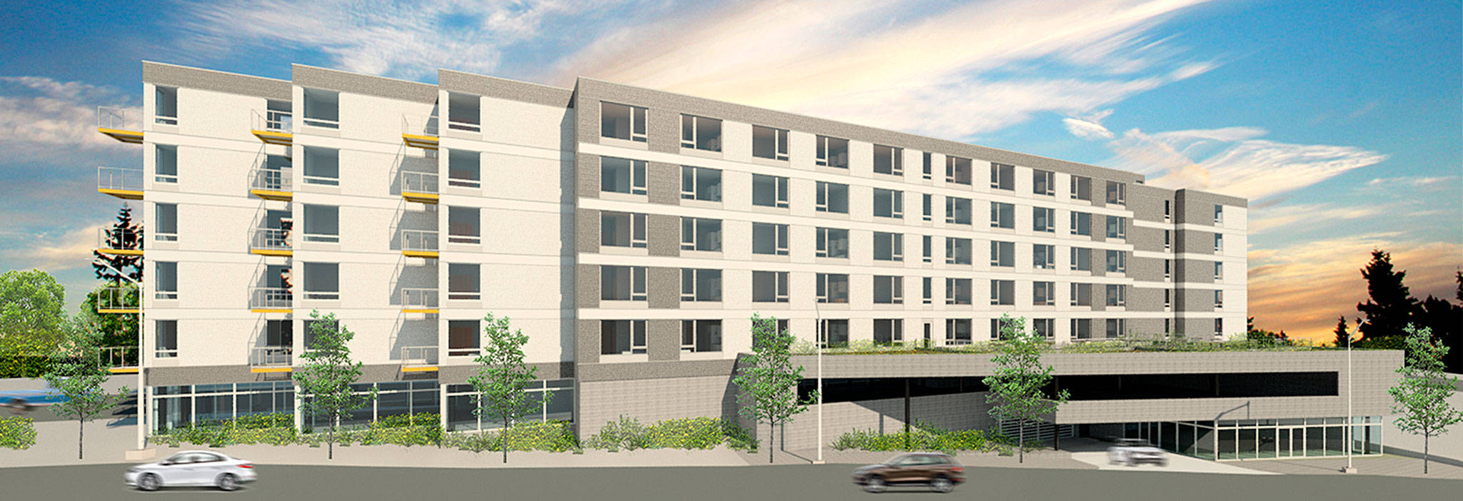 A proposed 140-unit student housing complex in Everett could add another big building to north Broadway.