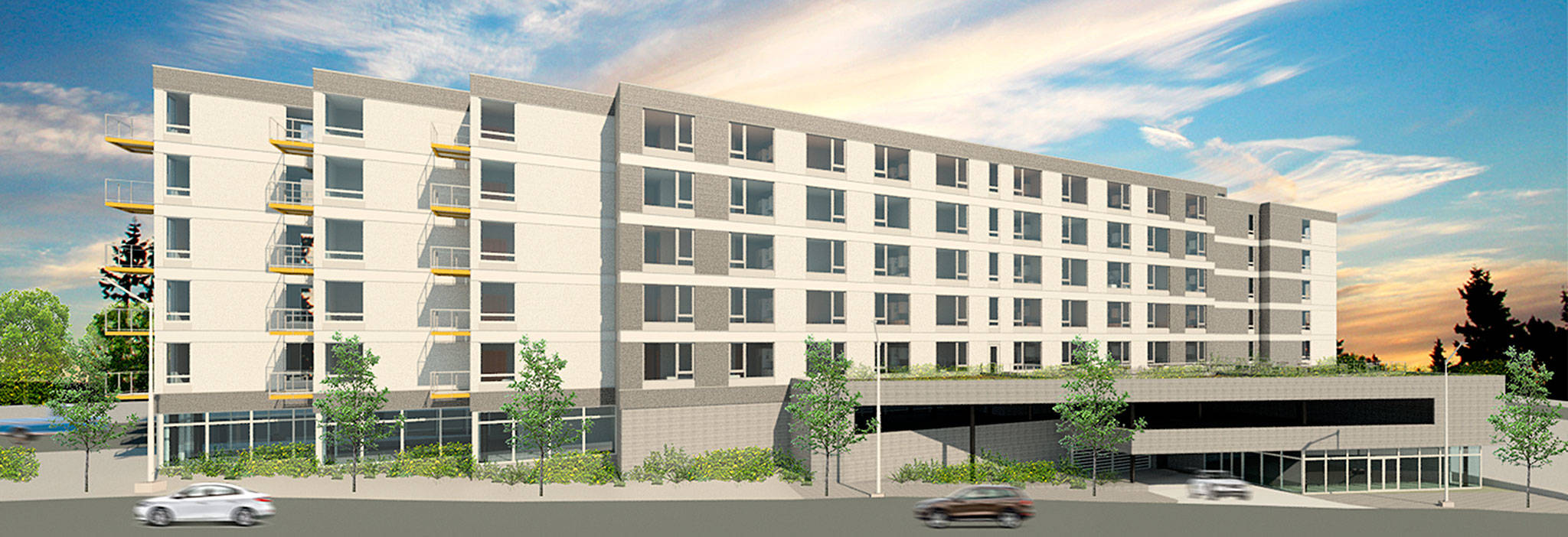 A proposed 140-unit student housing complex in Everett could add another big building to north Broadway.