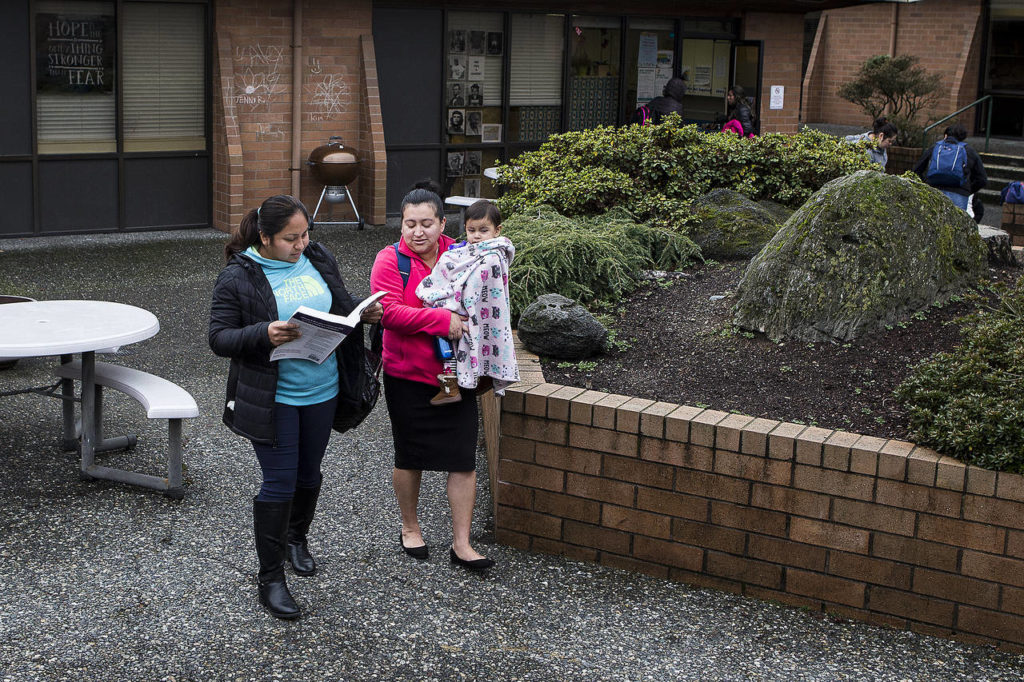 Under the oversight of the Community Foundation of Snohomish County, the Casino Road Initiative is managing a $700,000 grant which will be partly used to fund updates to community spaces at the Children’s Village at 14 E. Casino Road. (Ian Terry / The Herald)
