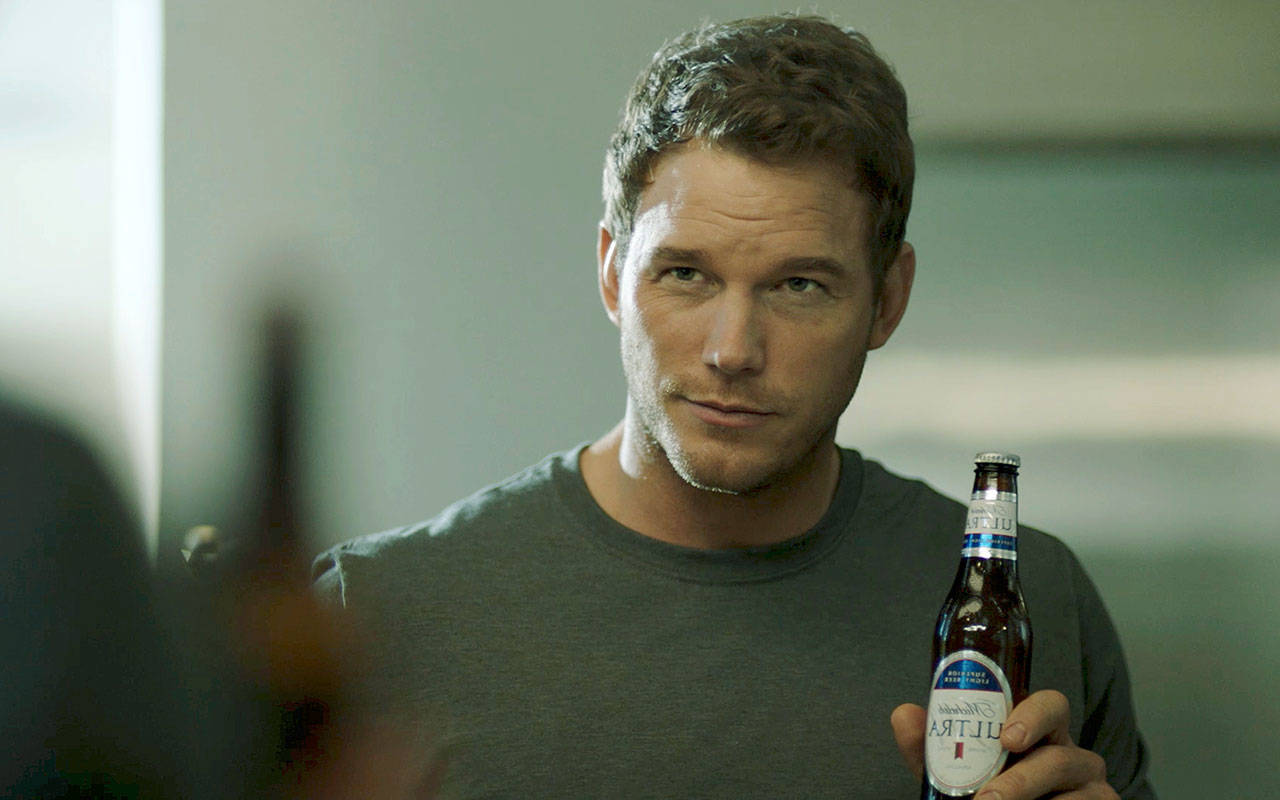 Actor and Lake Stevens High graduate Chris Pratt is shown in a scene from a Michelob Ultra commercial that ran during Sunday’s Super Bowl. (Anheuser-Busch via AP)