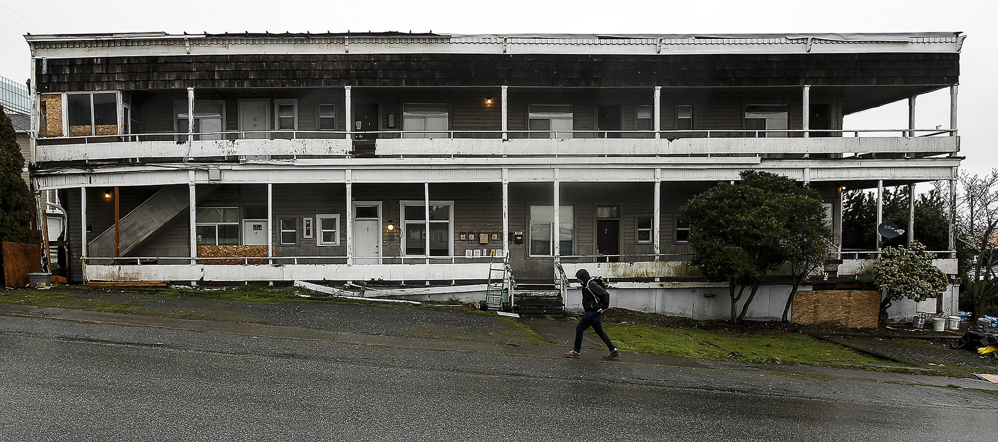 The Broadway Station Apartments are seen in Everett on Wednesday, Feb. 14. (Ian Terry / The Herald)