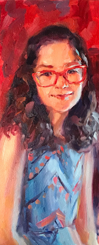 “Emmy,” 12 by 5, oil painting by Pam Ingalls.
(Pam Ingalls)
