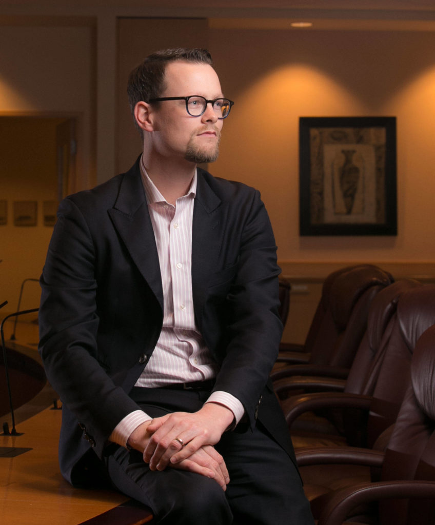 Nathan Johnson is the VP of strategic development at Premera Blue Cross, the health insurer based in Mountlake Terrace. He thinks that what Amazon has done to shopping and what Uber has done for transportation is coming soon to health insurance. (Kevin Clark / The Herald)
