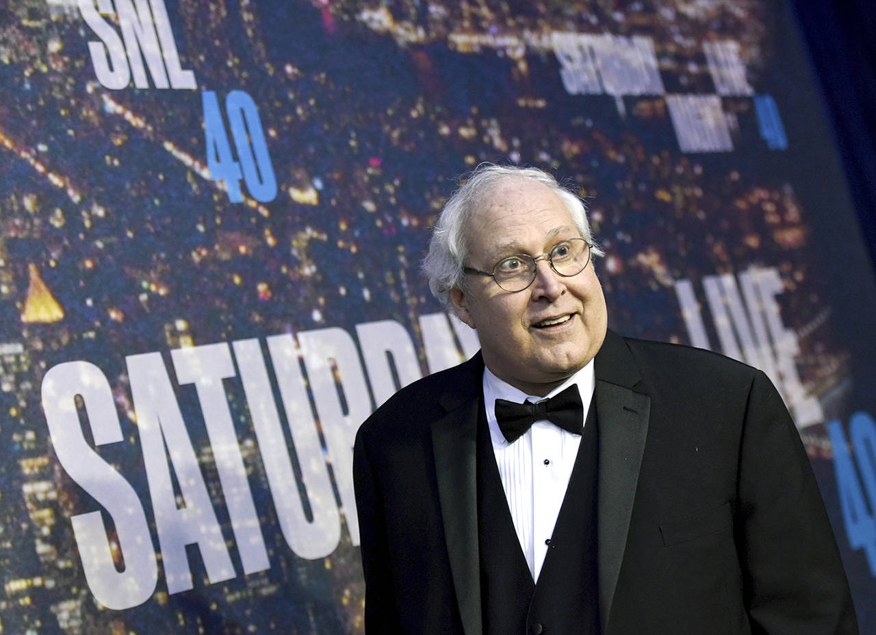 Police say 74-year-old Chevy Chase, seen here in 2015, was driving in South Nyack on Feb. 9 when he was cut off in traffic, leading to a verbal and then physical confrontation. (Photo by Evan Agostini/Invision/AP)