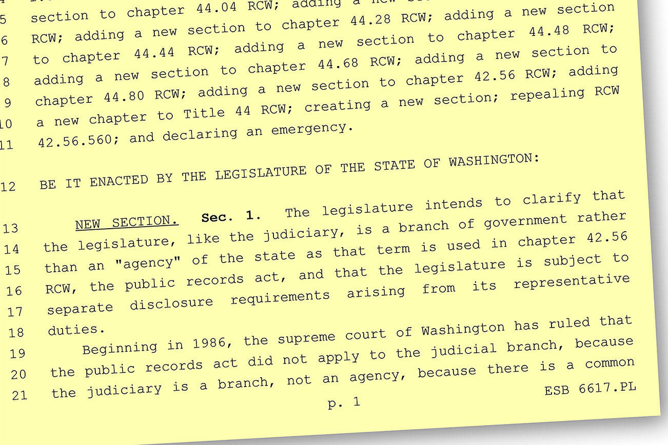 Editorial: Inslee must veto attempt at records runaround
