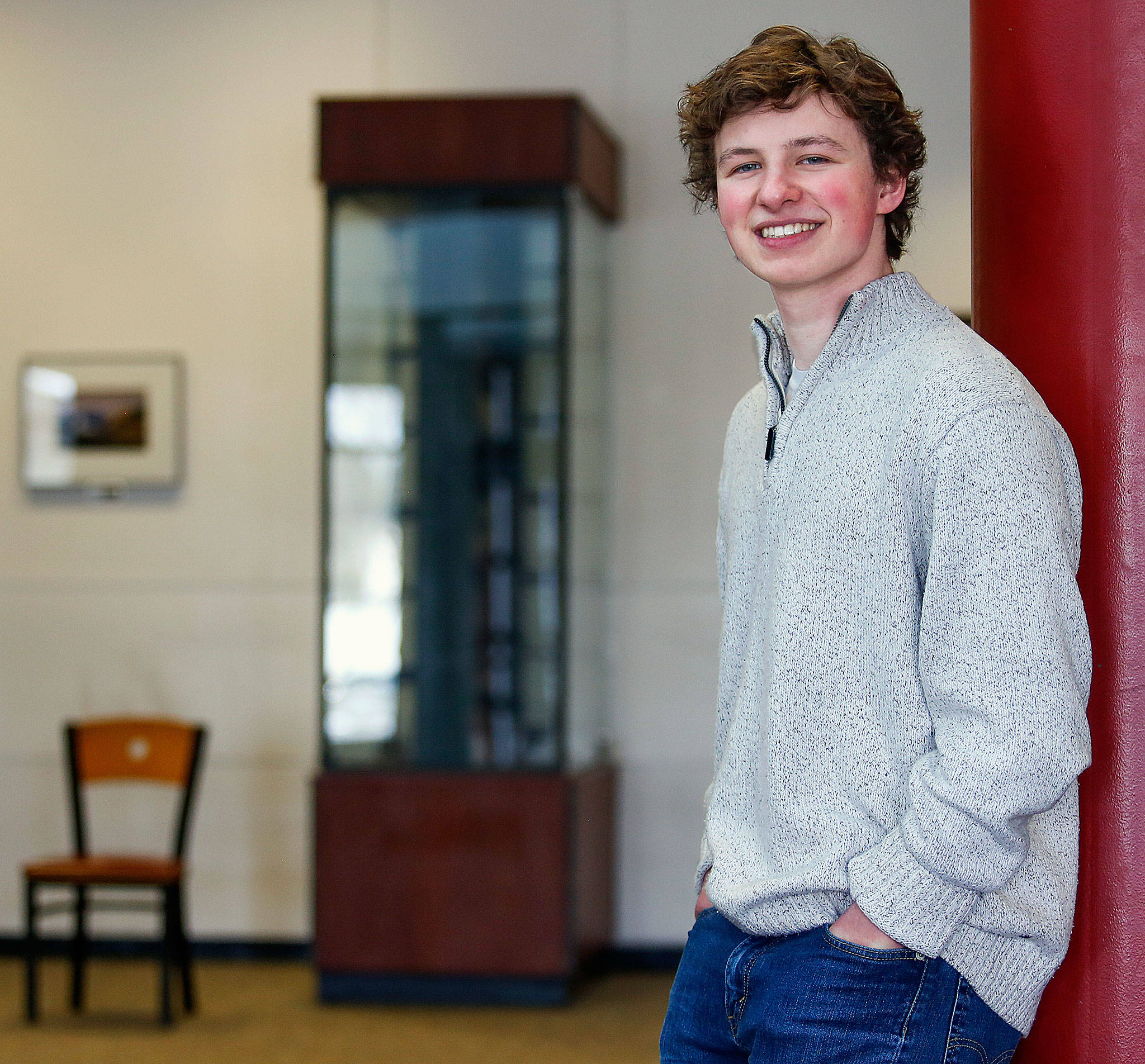 Stanwood High School senior Jack Softcheck is the Herald Super Kid this week. (Dan Bates / The Herald)