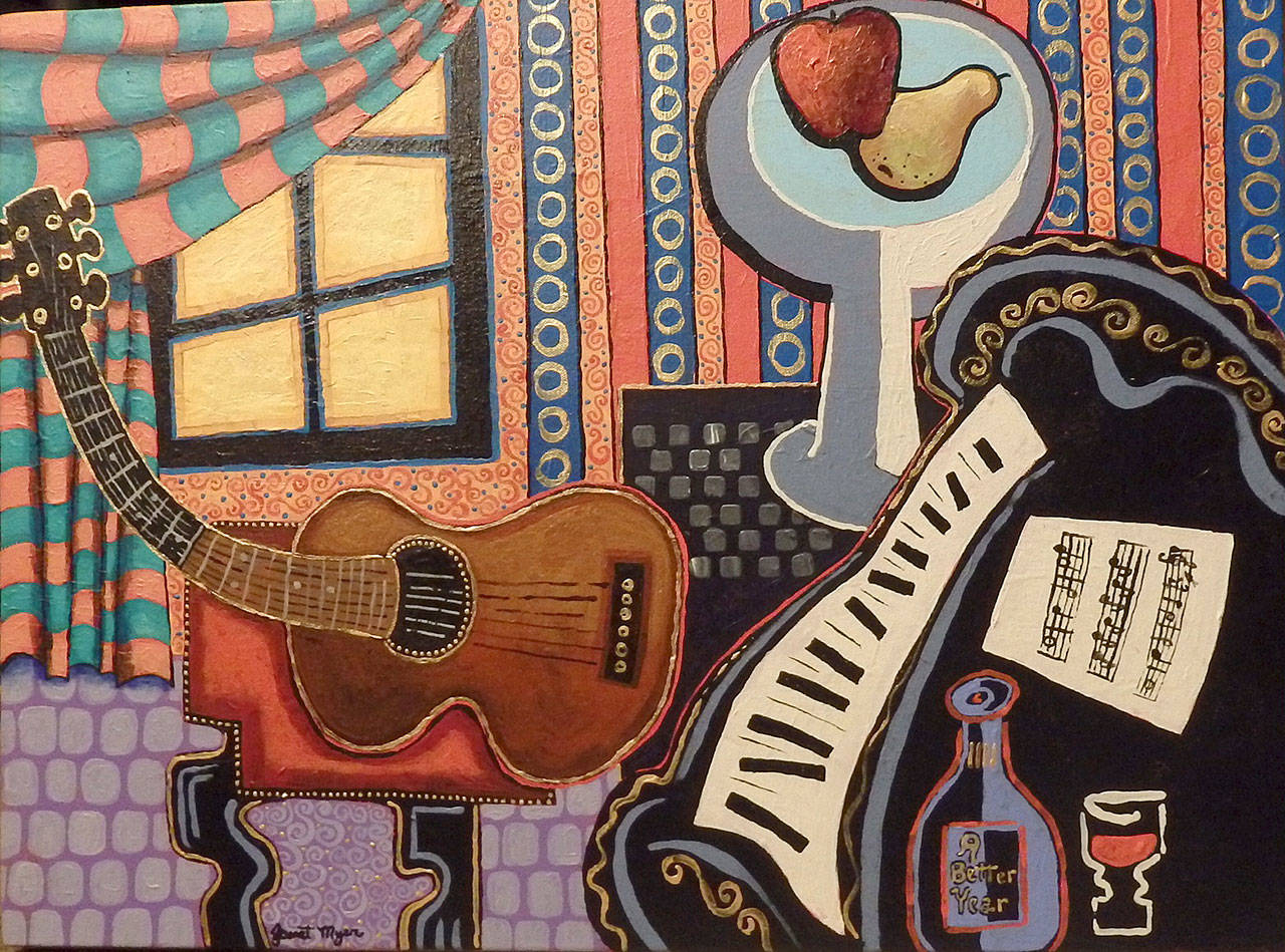 See paintings and drawings by Janet Myer at the Art Loft Sisters at Fisherman’s Market and Grill in Everett through May.