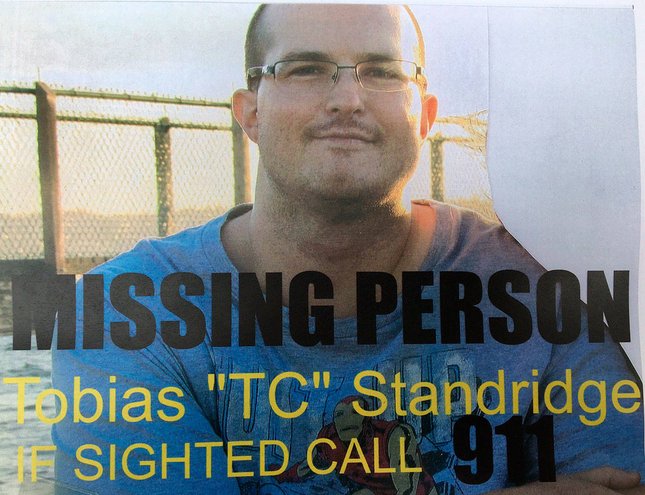 The Snohomish County Sheriff’s Office on March 4, 2018, was asking for help finding Tobias “TC” Standridge. He was last seen on foot near Stanwood. (Snohomish County Sheriff’s Office image)