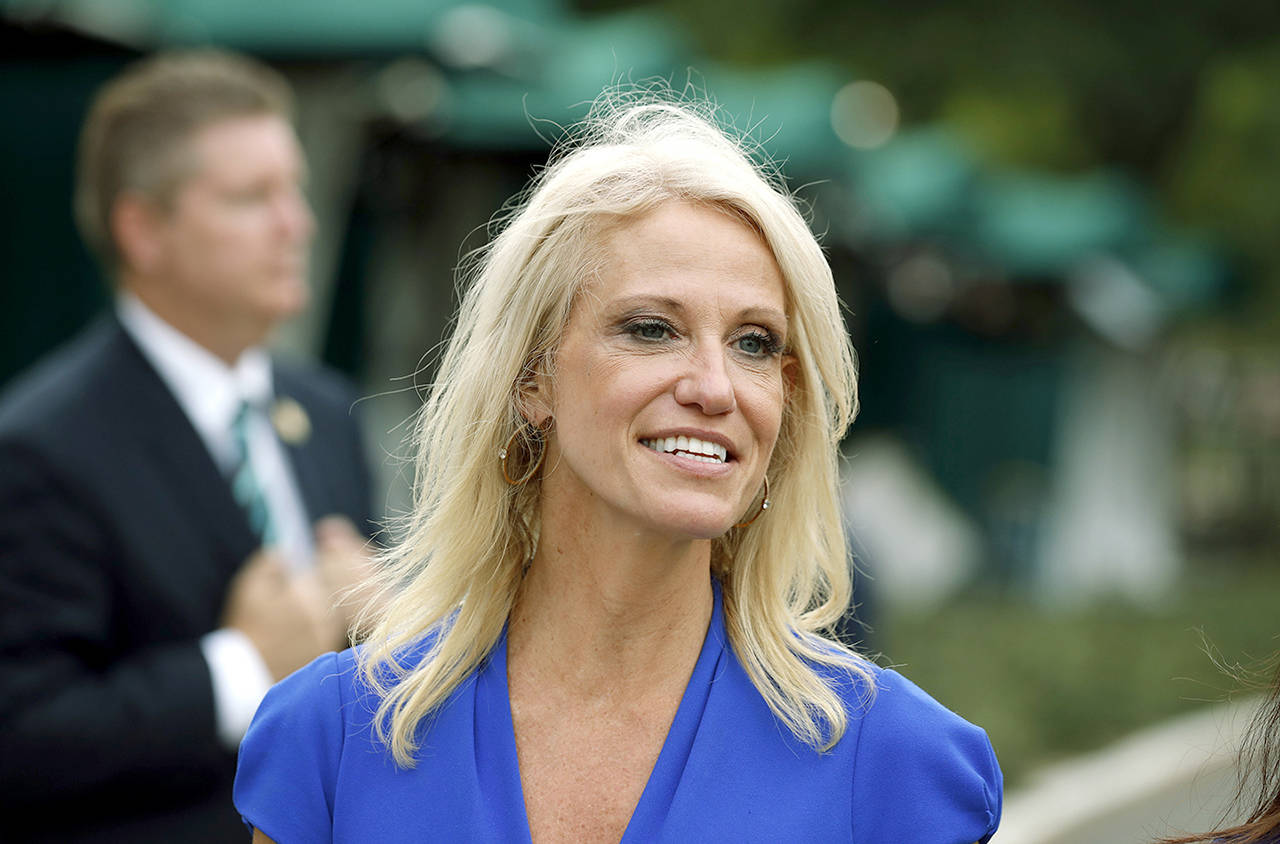 A federal watchdog says Counselor to the President Kellyanne Conway violated the federal law prohibiting government officials from using their positions to influence political campaigns. (AP Photo/Alex Brandon, File)