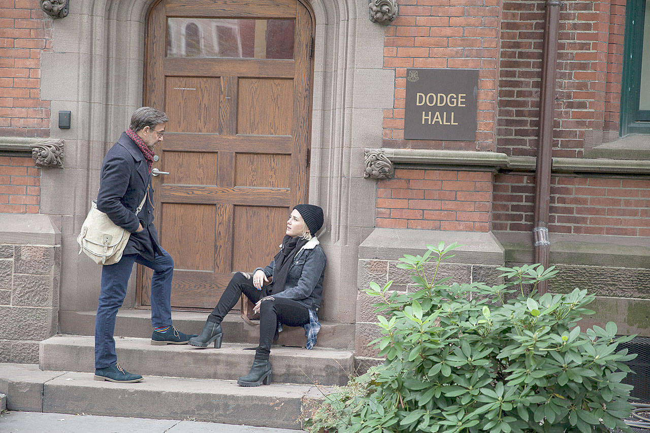 Stanley Tucci plays a writing professor infatuated with a talented student (Addison Timlin) in “Submission.” (Great Point Media-Paladin)