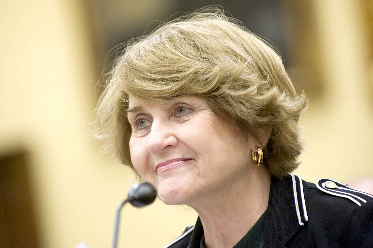 Rep. Louise M. Slaughter, D-N.Y., testifies at a hearing in 2010. (Sarah L. Voisin/Washington Post)
