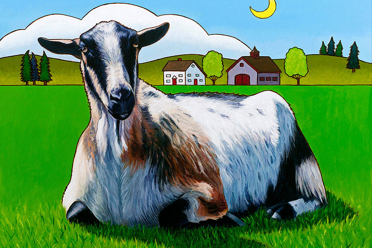 Stacey Neumiller’s “Haute Goature” is part of her show at the Rob Schouten Gallery in Langley. (Rob Schouten Gallery)