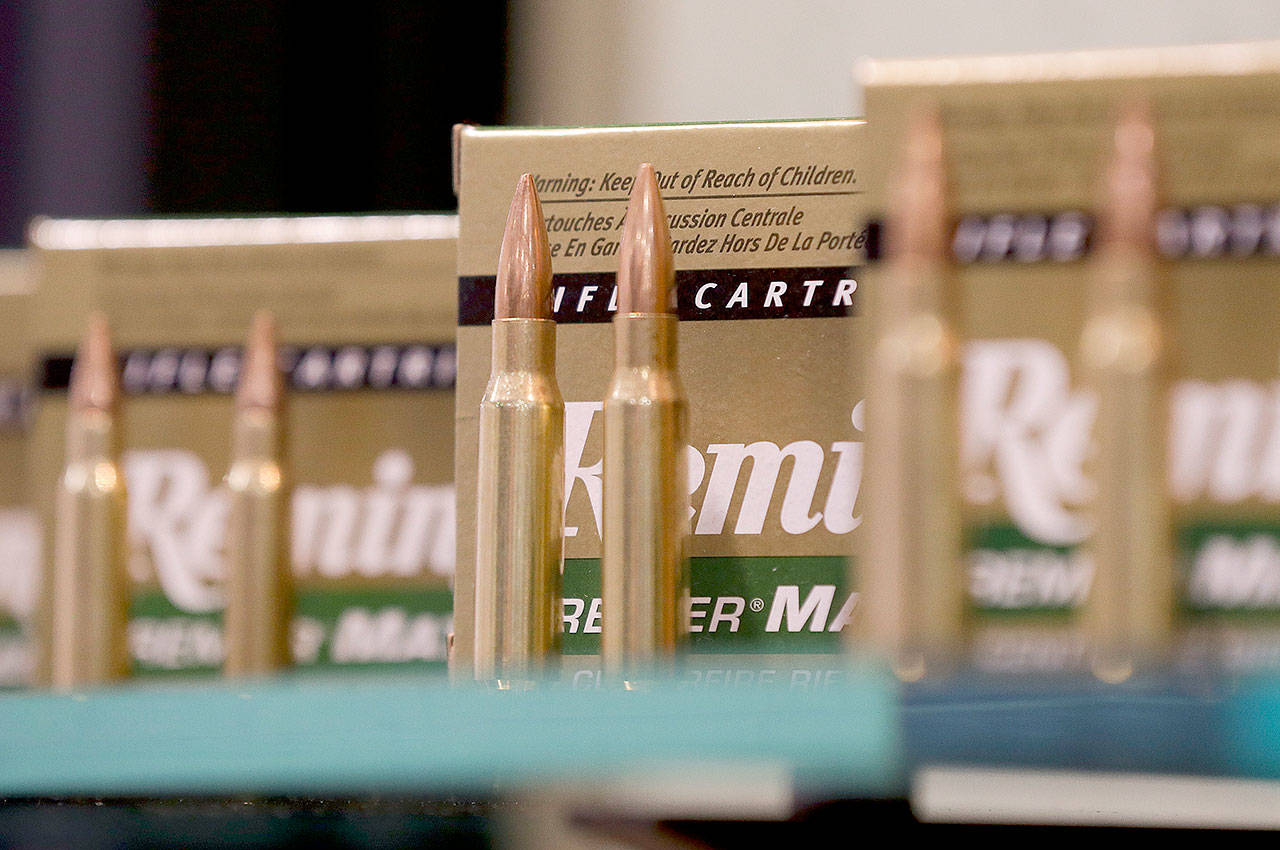 Remington rifle cartridges. U.S. gun maker Remington Outdoor Company has filed for bankruptcy protection after months of financial problems, falling sales and lawsuits tied to the Sandy Hook Elementary School massacre. (AP Photo/Julie Jacobson, File)