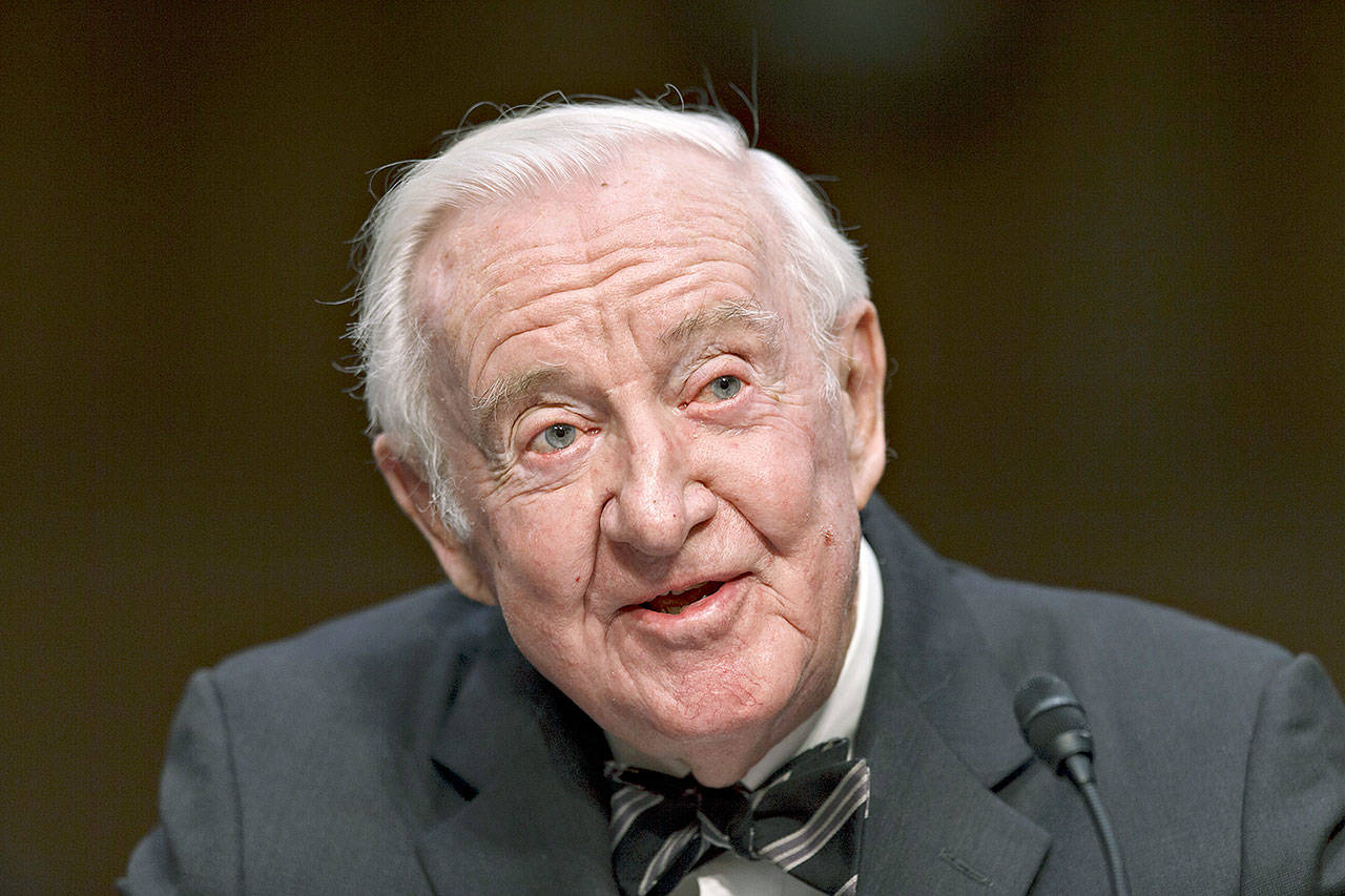 Retired Supreme Court Justice John Paul Stevens. (AP Photo)