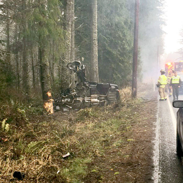 A Bothell man was killed in a rollover crash Tuesday north of Arlington on Highway 9. (Washington State Patrol)