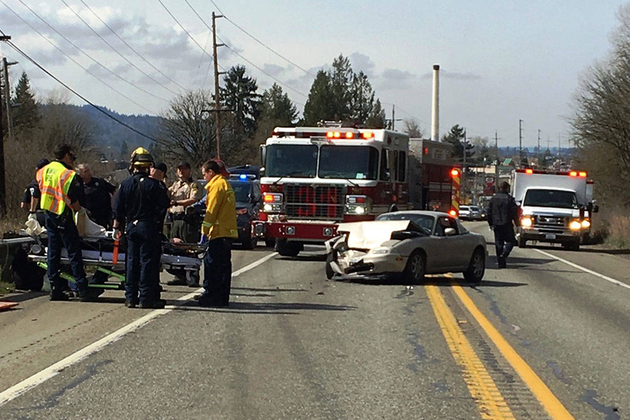 A Gold Bar man suffered minor injuries after allegedly fleeing from police on Saturday. (Monroe police)