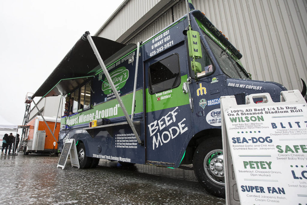 Big Dog’s food truck was a Mack Tools truck in its former life. (Ian Terry / The Herald)
