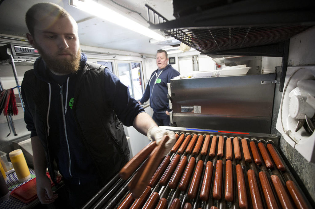 The Dixons can fire 51 dogs at a time. (Ian Terry / The Herald)
