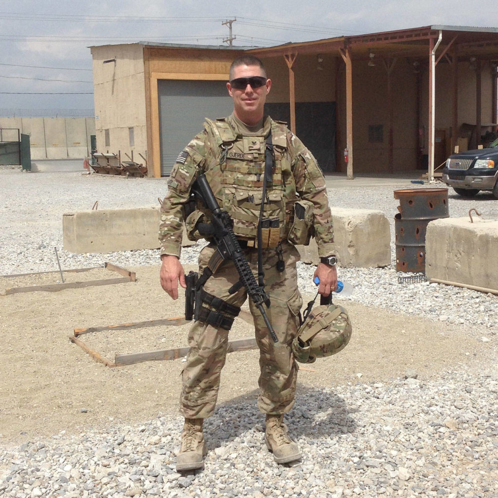 Pat Gjerde in Afghanistan while serving with the Navy. (Family photo)

