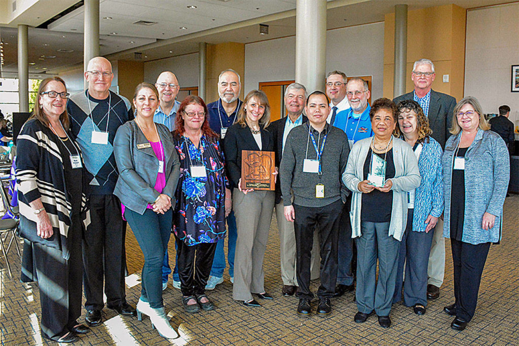 The Verdant Health Commission issued four awards to community members and organizations at the Verdant Healthier Community Conference on March 12 in Lynnwood. The Community Collaboration Award went to the Hero’s Café Planning Committee. (Contributed photo)
