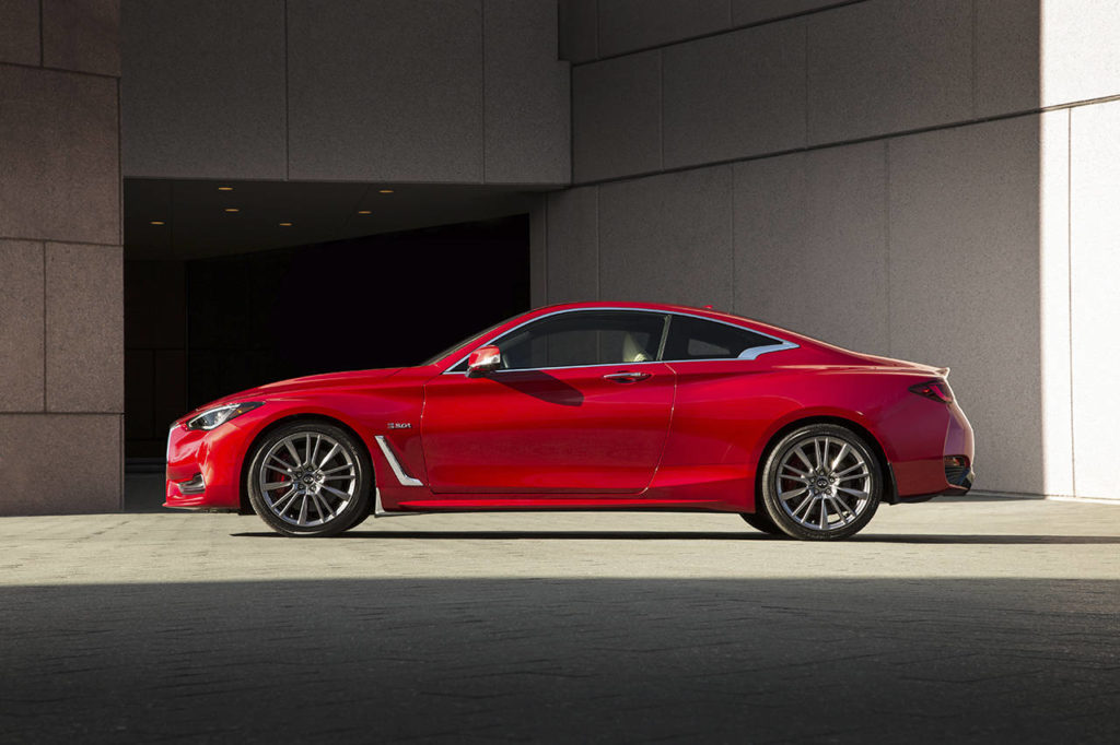 Three engines ranging in horsepower from 208 to 400 are available on the 2018 Infiniti Q60 sports coupe. (Manufacturer photo)
