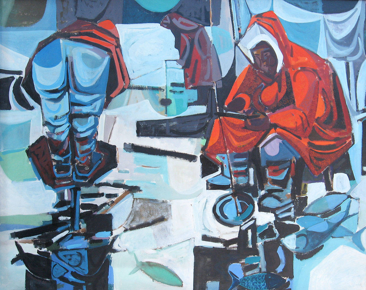 Danny Pierce’s work at Cascadia Art Museum includes two from the 1960s. This one is titled “Tomcodding.”