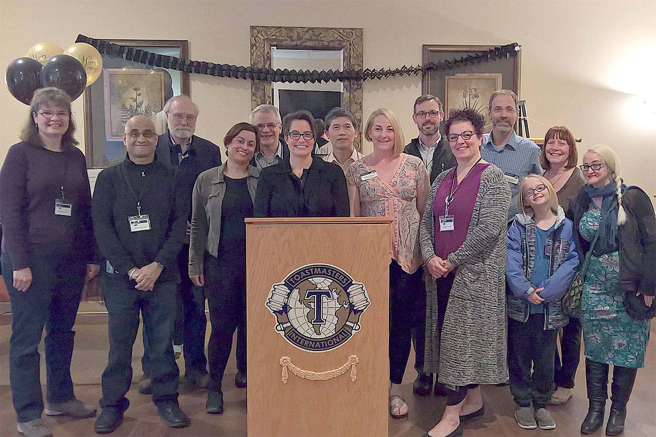 The Everett Pacesetters Toastmasters club celebrated its 80th birthday on March 29. (Contributed photo)